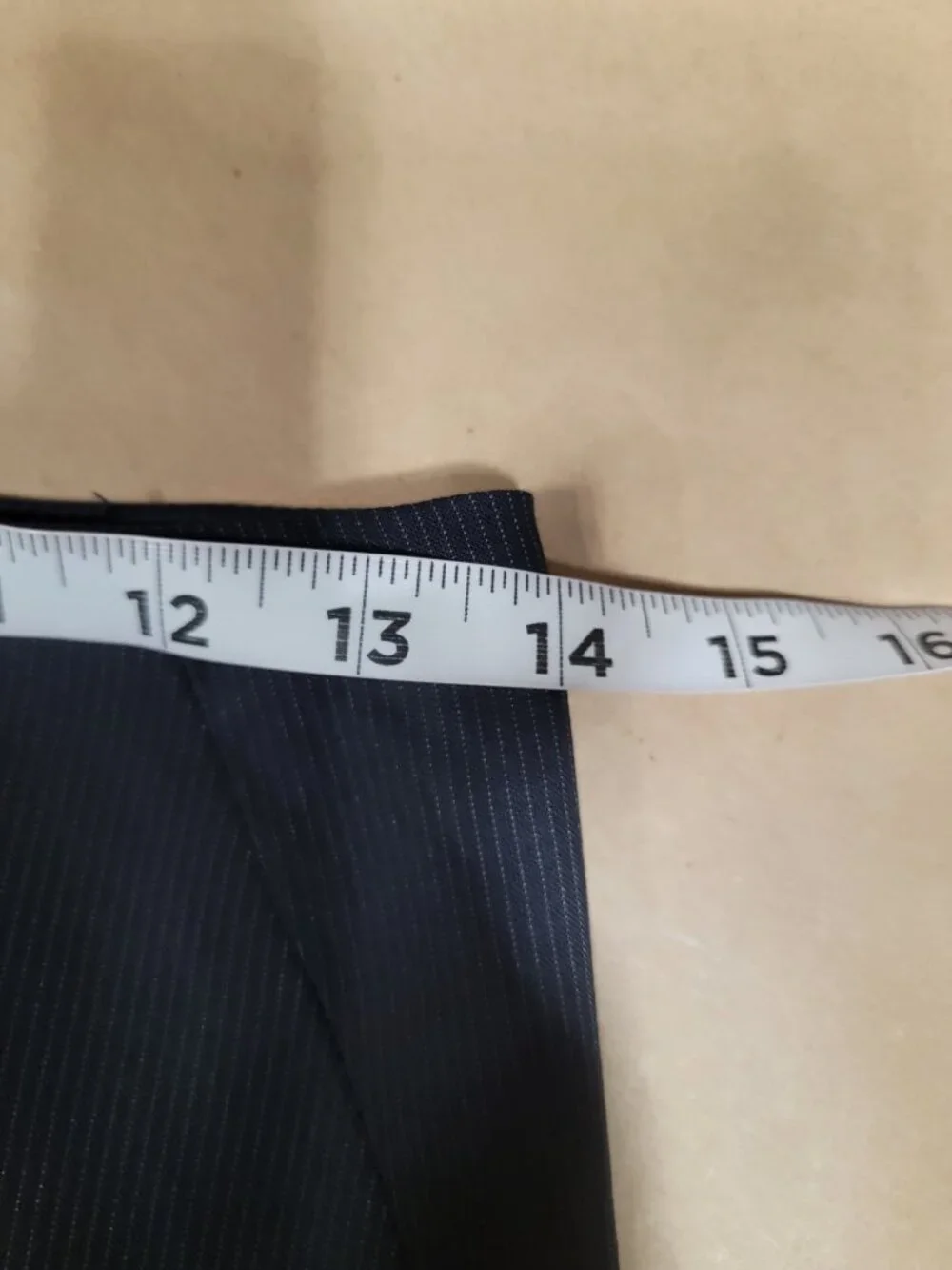 J. Crew Size 2 Navy Blue with Gray Pinstriped Summer Wool Pencil Skirt